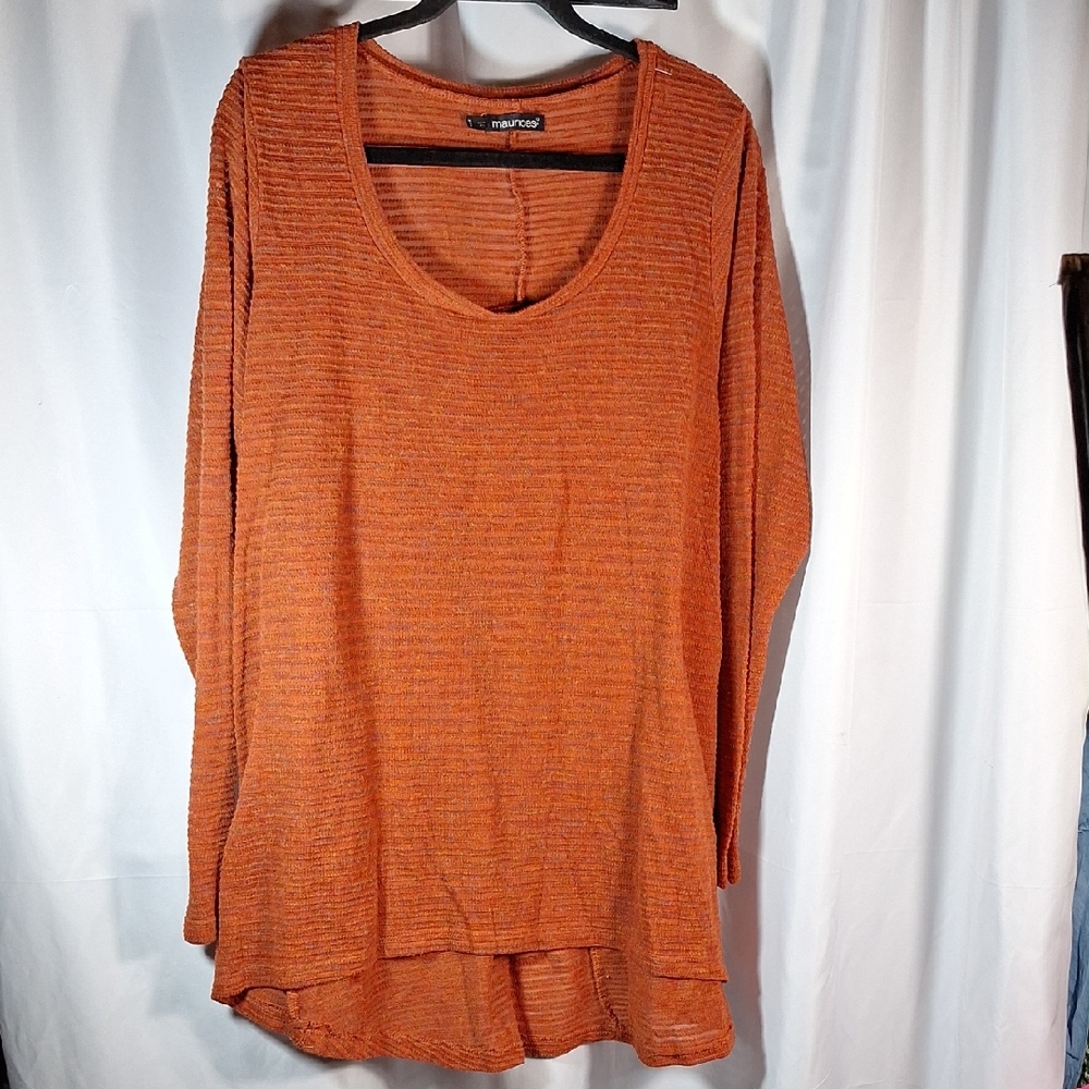 Maurices Rust Long Sleeve Top
